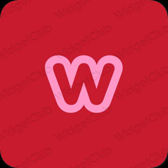 Aesthetic purple Weebly app icons