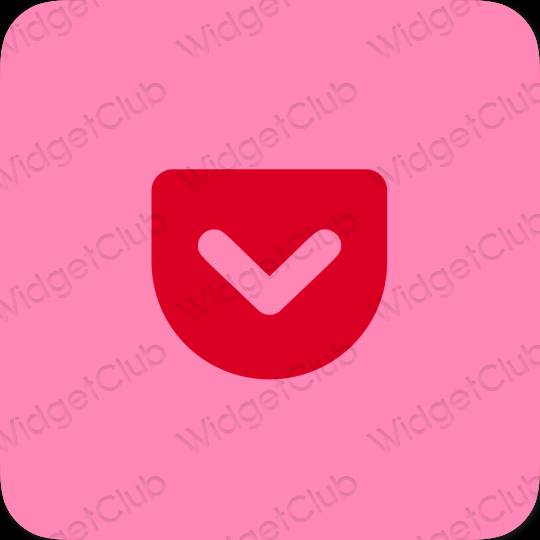 Aesthetic purple Pocket app icons