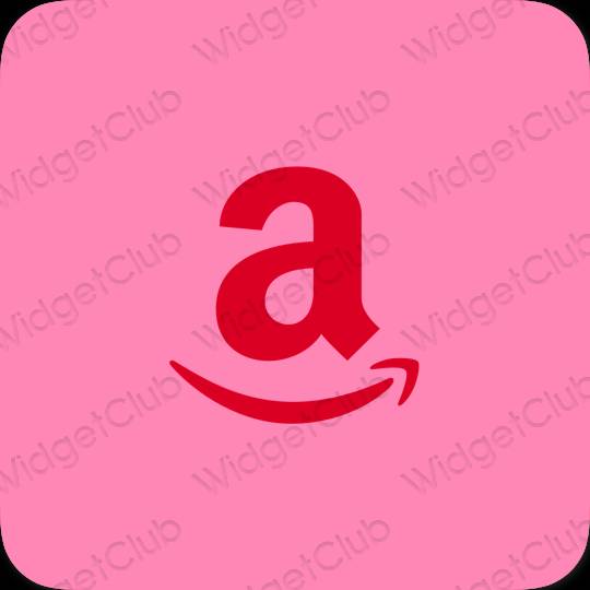 زیبایی شناسی رنگ بنفش Amazon آیکون های برنامه