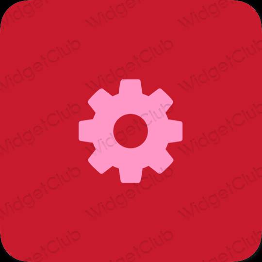 Aesthetic purple Settings app icons