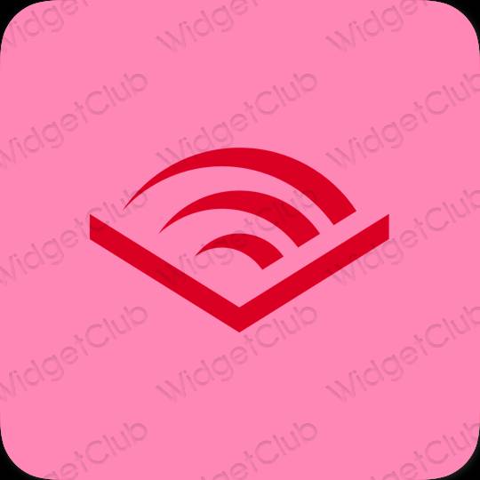 Aesthetic purple Audible app icons