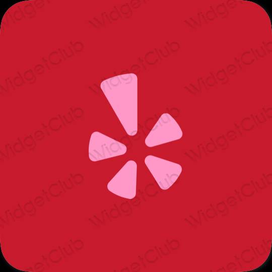 Aesthetic purple Yelp app icons