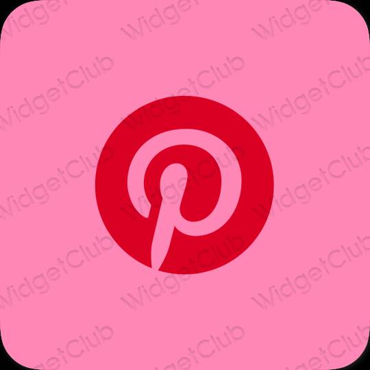 Aesthetic purple Pinterest app icons