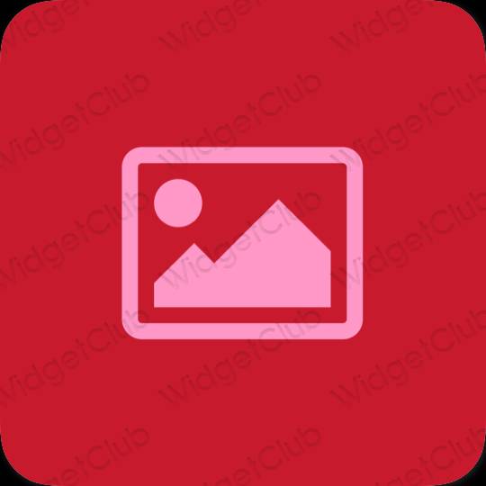 Aesthetic purple Photos app icons