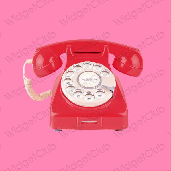 Estetický nachový Phone ikony aplikací