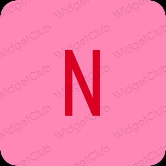 Aesthetic purple Netflix app icons