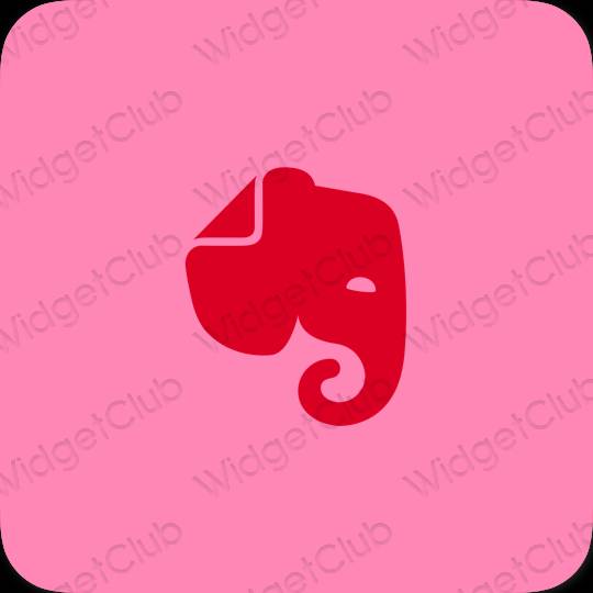 Aesthetic purple Evernote app icons
