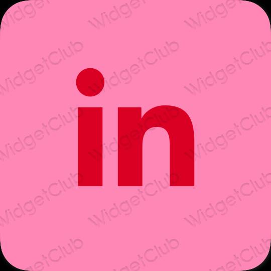 Aesthetic purple Linkedin app icons
