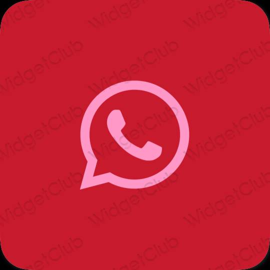 Aesthetic purple WhatsApp app icons