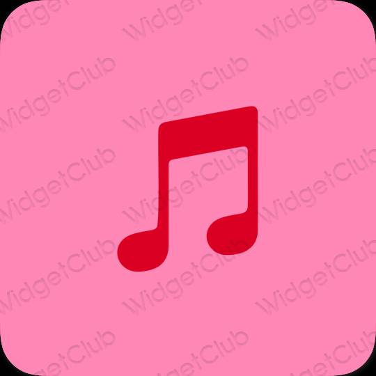 Estetický nachový Music ikony aplikací