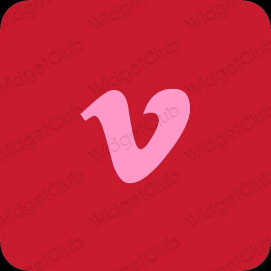 Aesthetic purple Vimeo app icons