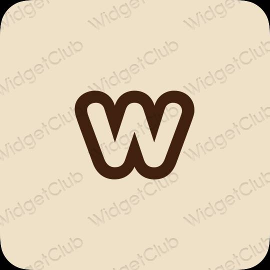 ესთეტიკური Weebly აპლიკაციის ხატები