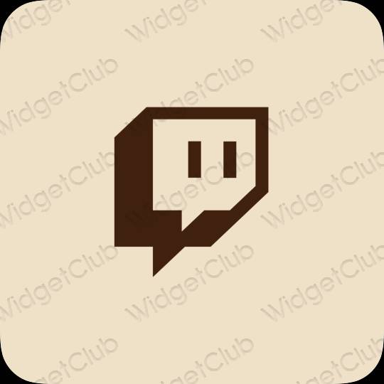 ესთეტიკური Twitch აპლიკაციის ხატები