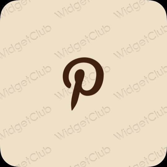 ესთეტიკური Pinterest აპლიკაციის ხატები
