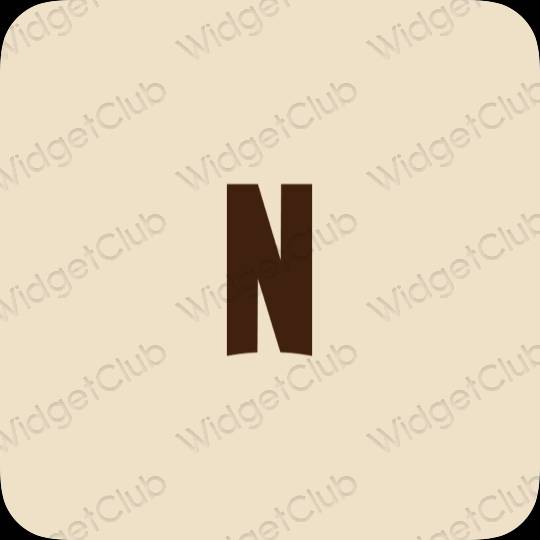 ესთეტიკური Netflix აპლიკაციის ხატები