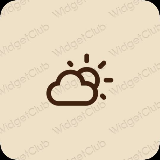 ესთეტიკური Weather აპლიკაციის ხატები