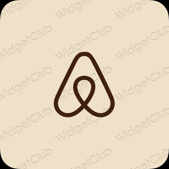 ესთეტიკური Airbnb აპლიკაციის ხატები