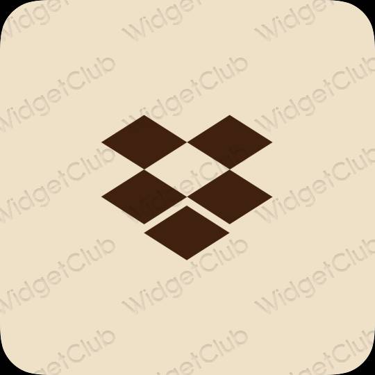 ესთეტიკური Dropbox აპლიკაციის ხატები