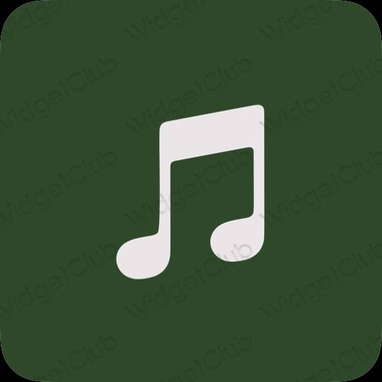 نمادهای برنامه زیباشناسی Apple Music