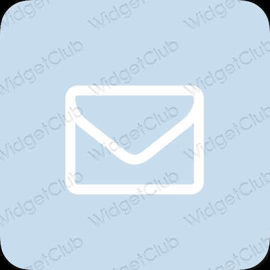 Aesthetic pastel blue Mail app icons