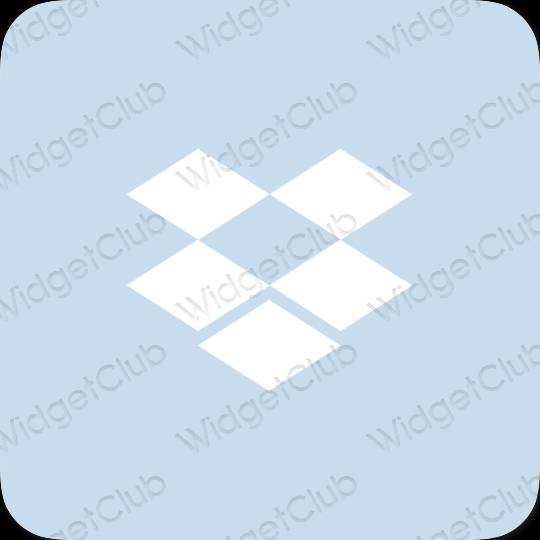 Aesthetic pastel blue Dropbox app icons