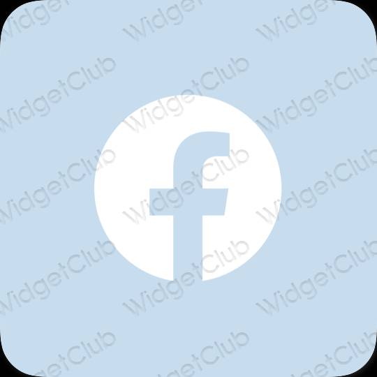សោភ័ណ ពណ៌ខៀវ pastel Facebook រូបតំណាងកម្មវិធី
