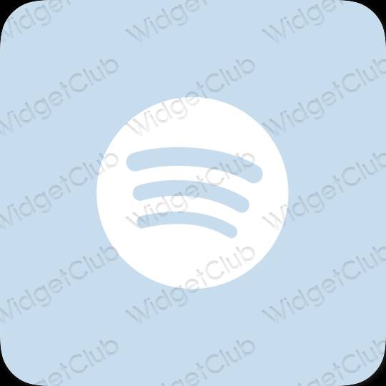 សោភ័ណ ពណ៌ខៀវ pastel Spotify រូបតំណាងកម្មវិធី