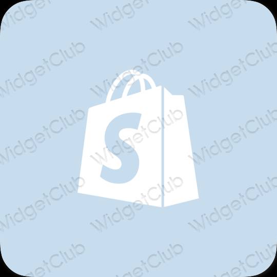 សោភ័ណ ពណ៌ខៀវ pastel Shopify រូបតំណាងកម្មវិធី