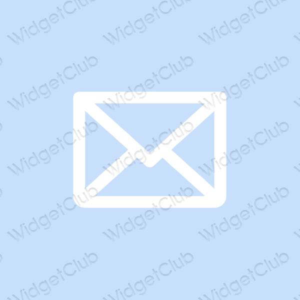Aesthetic pastel blue Mail app icons