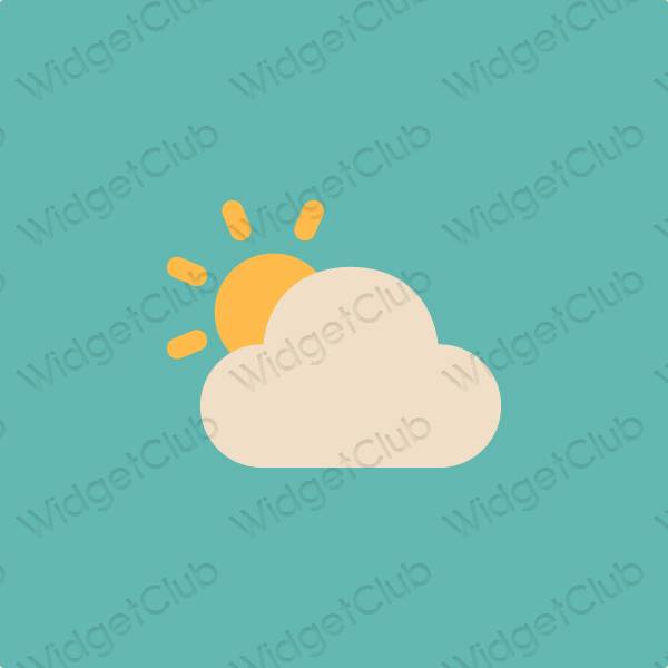ესთეტიკური Weather აპლიკაციის ხატები
