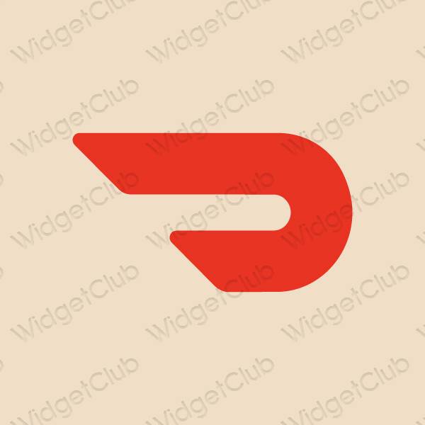 ესთეტიკური Doordash აპლიკაციის ხატები