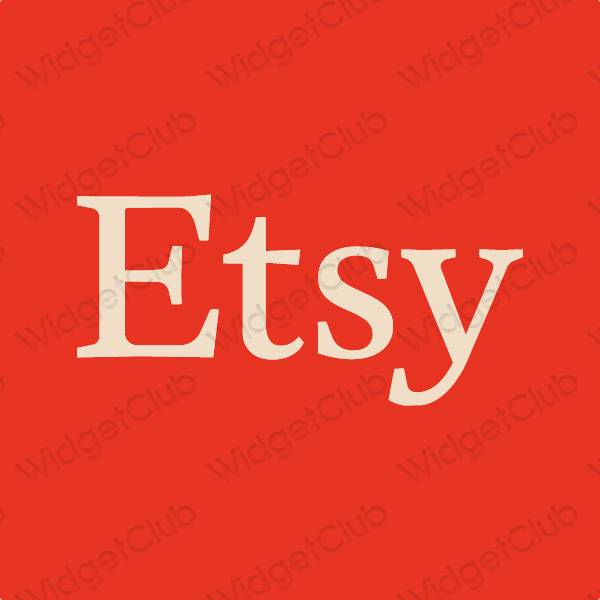 ესთეტიკური Etsy აპლიკაციის ხატები