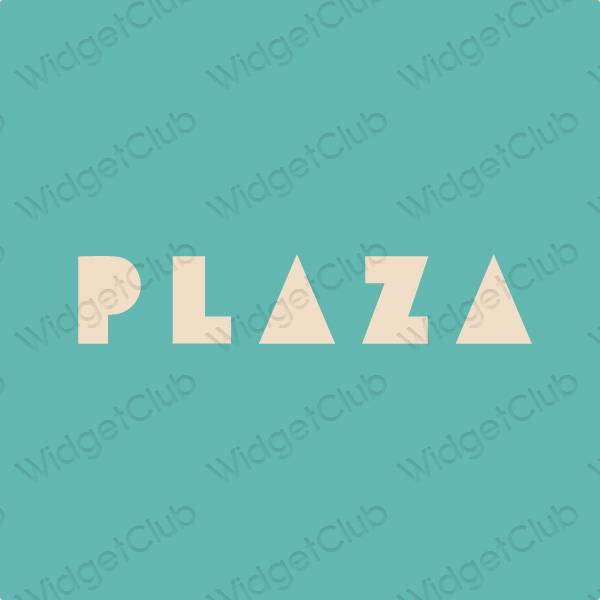 ესთეტიკური PLAZA აპლიკაციის ხატები
