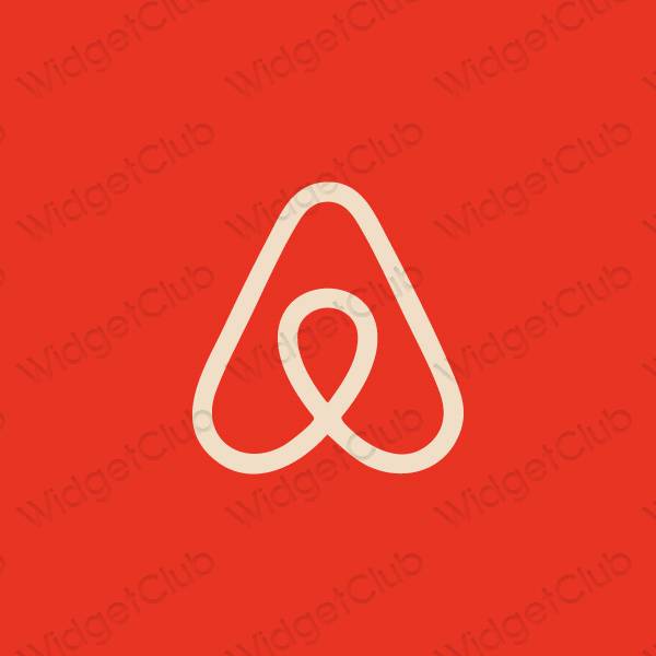 ესთეტიკური Airbnb აპლიკაციის ხატები