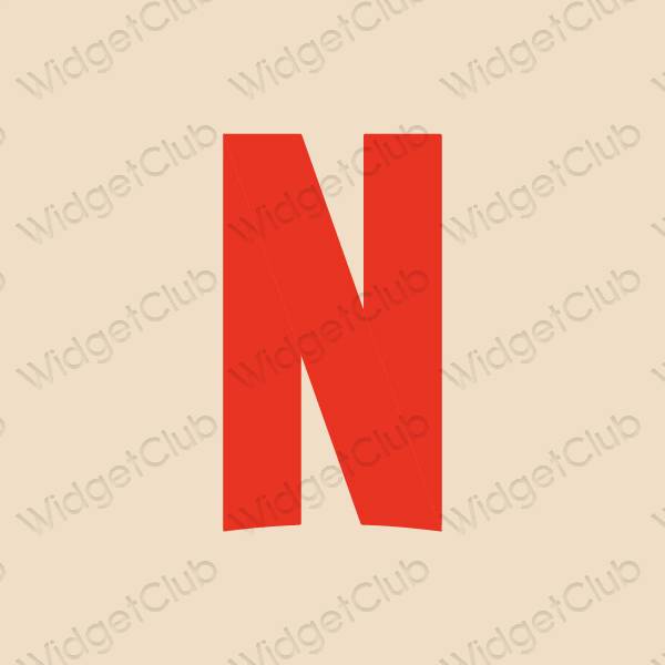 ესთეტიკური Netflix აპლიკაციის ხატები