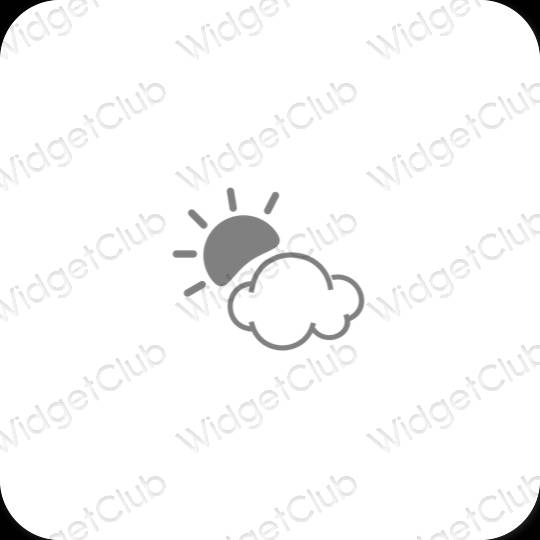 Icônes d'application Weather esthétiques