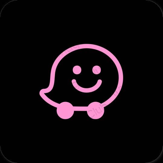 Aesthetic Waze app icons