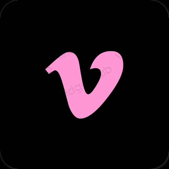 Esthetische Vimeo app-pictogrammen