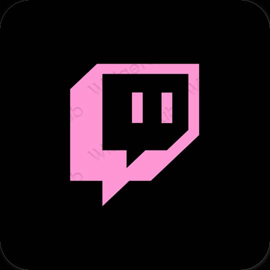 Ikon apl Twitch Estetik