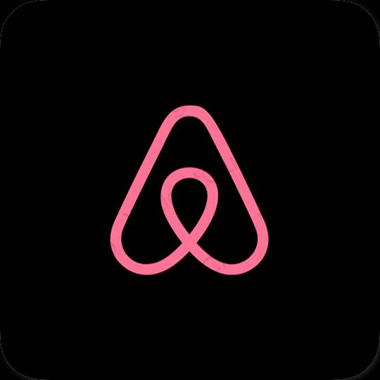 אייקוני אפליקציה Airbnb אסתטיים