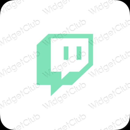 ესთეტიკური Twitch აპლიკაციის ხატები
