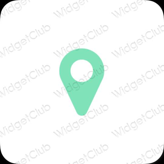 Естетични Google Map икони на приложения