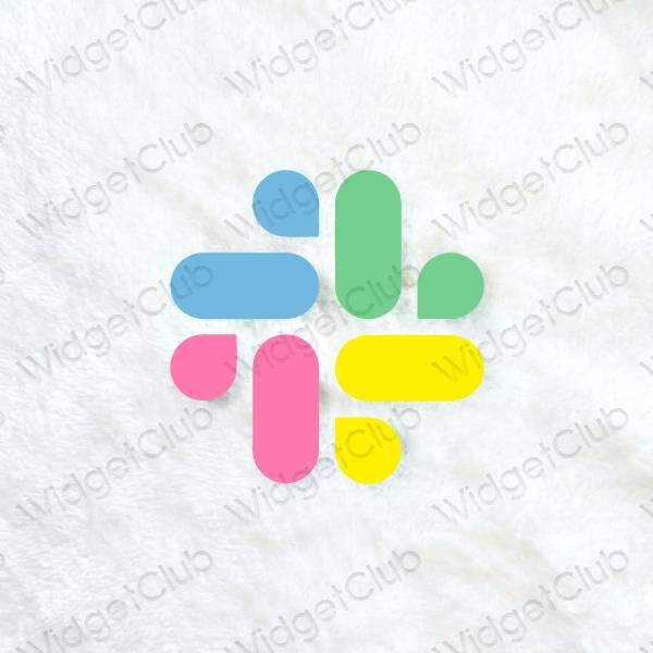 Aesthetic purple Slack app icons
