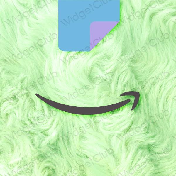 زیبایی شناسی رنگ بنفش Amazon آیکون های برنامه