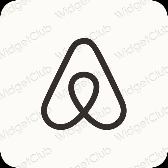 ესთეტიკური Airbnb აპლიკაციის ხატები