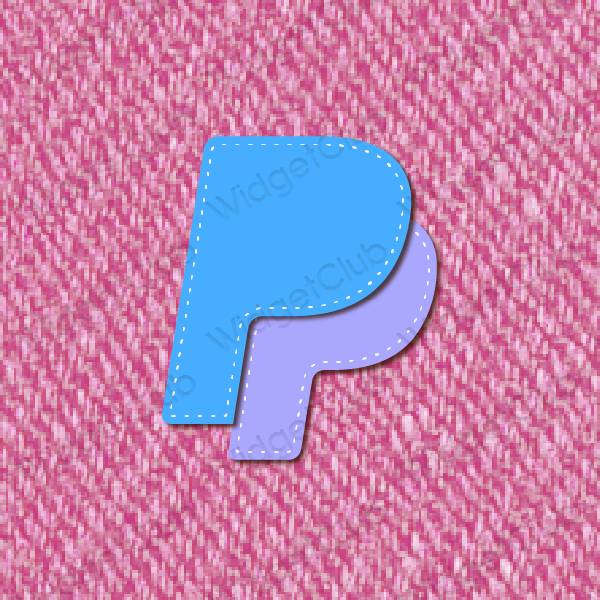Aesthetic blue Paypal app icons