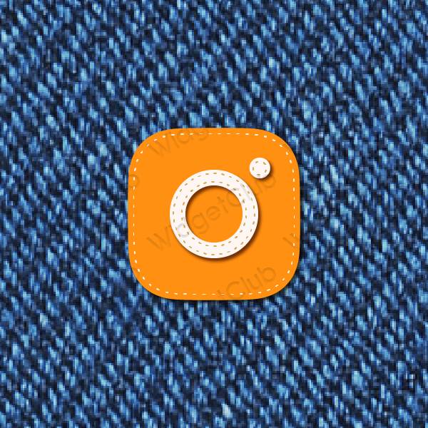 Aesthetic orange Instagram app icons