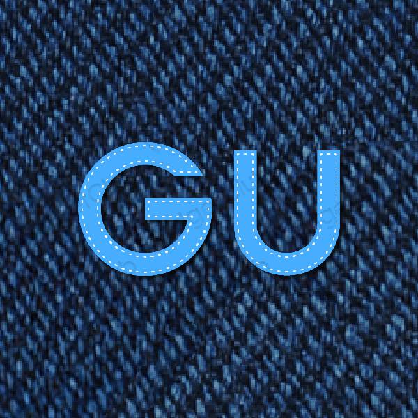 Aesthetic blue GU app icons