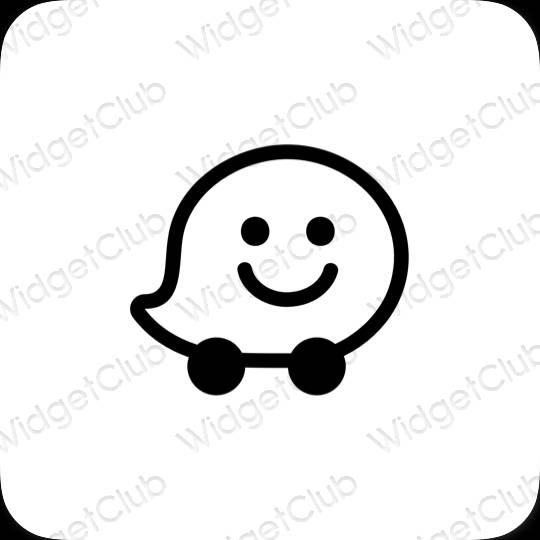Esteetilised Waze rakenduste ikoonid