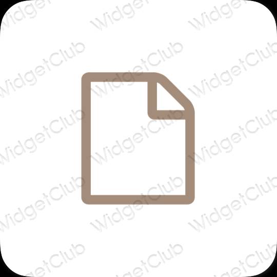 Æstetiske Notes app-ikoner